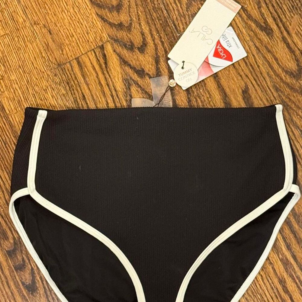 Calia Women's Black and Brown Bikini-and-tankini-bottoms